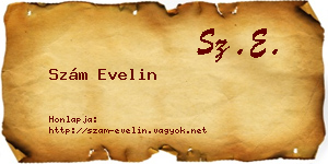 Szám Evelin névjegykártya