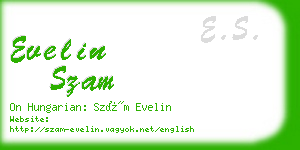 evelin szam business card